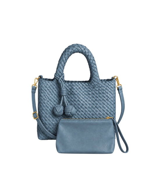 Woven Handheld Crossbody Tote