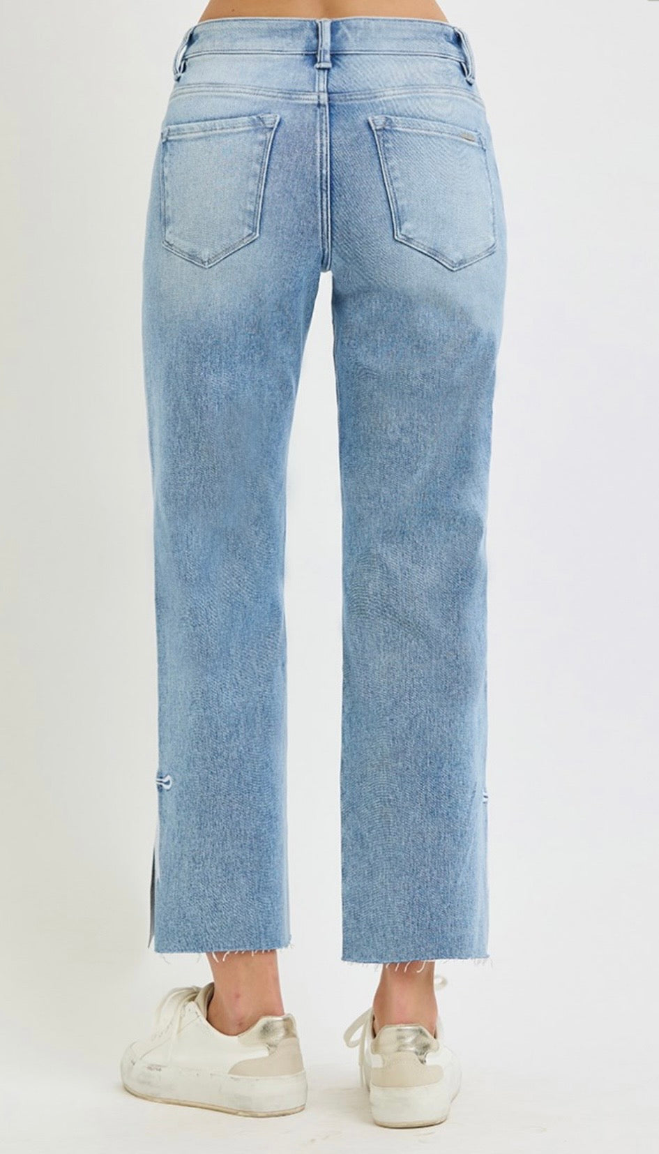 Risen Embroidered Bow Jeans