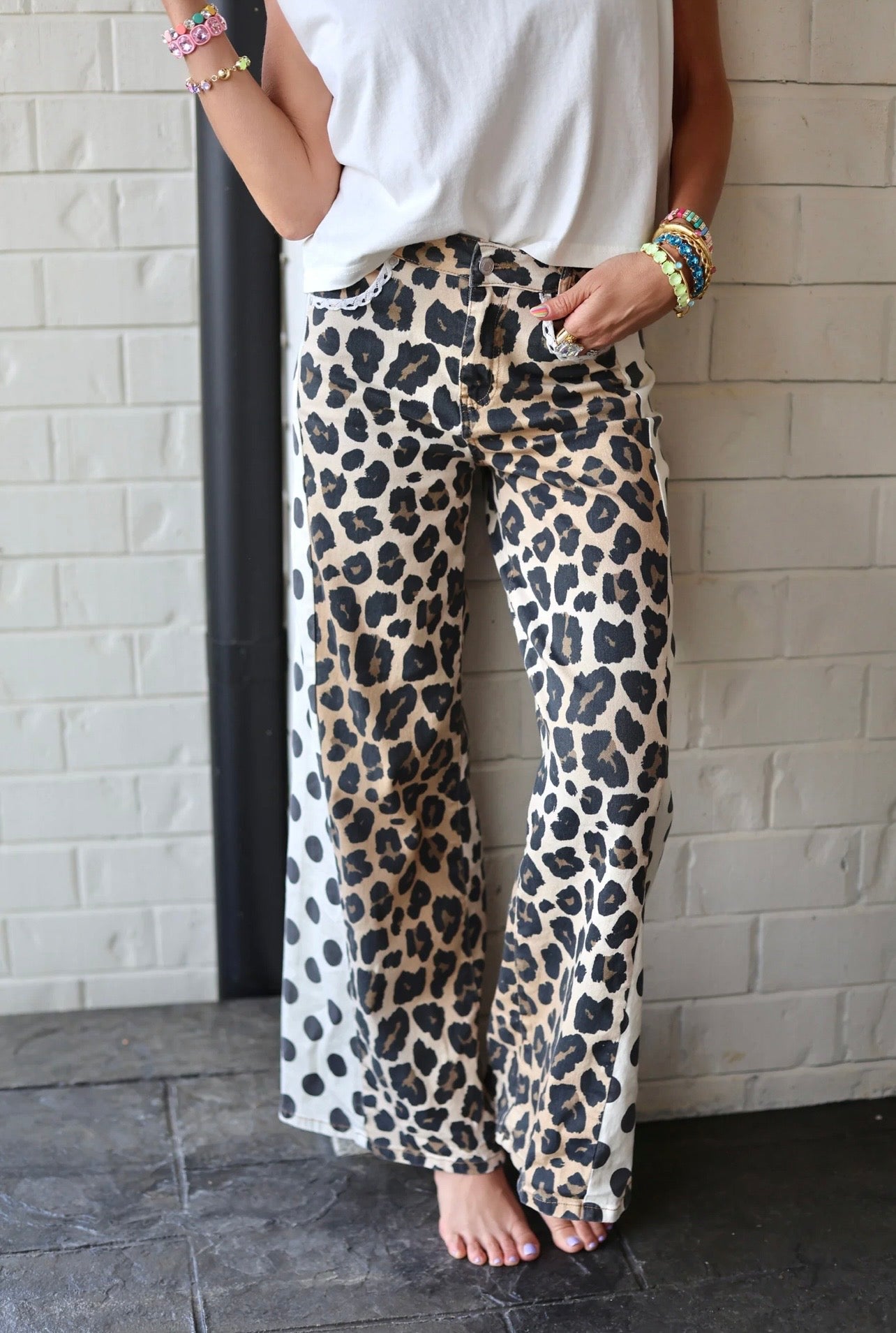 Spot On Leopard Denim Pants