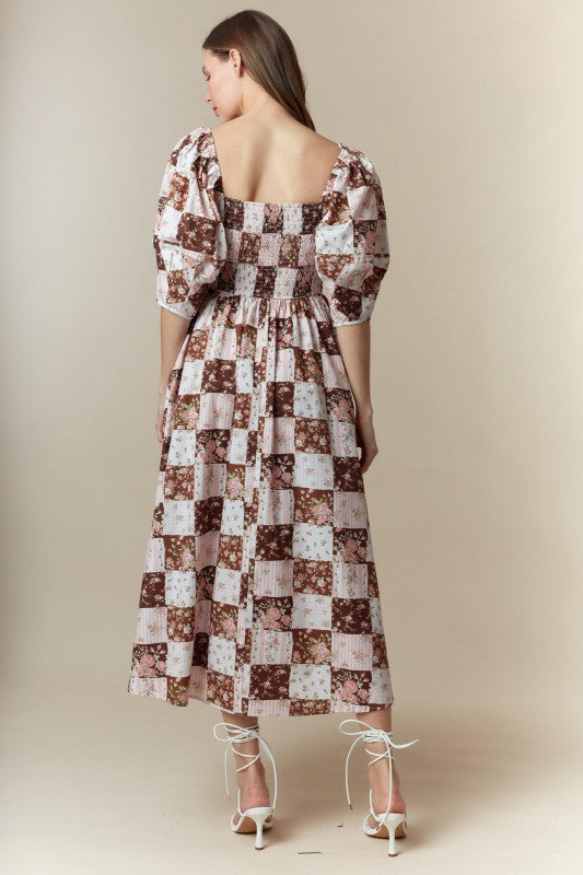 Floral Poplin Maxi Dress