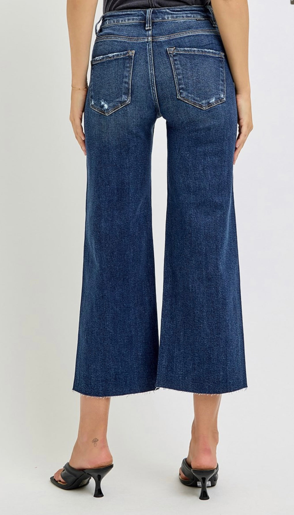 Risen High Rise Button Front Jeans