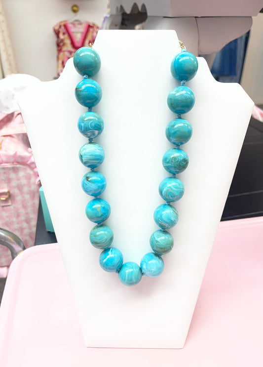Bubble Gum Bauble Necklace Turquoise