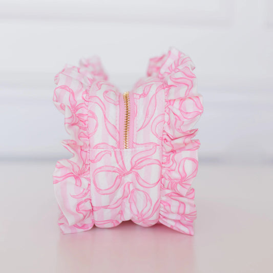 Hollis Quilted Coquette Large Clear Pouch
