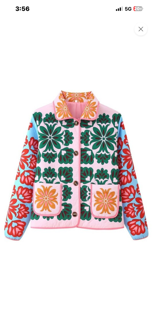 Printed Quilted Jacket