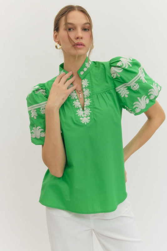 Clover Green Top