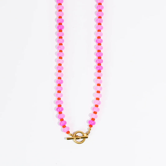Candy Beads Necklace Pink