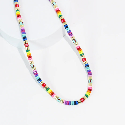 Rainbow Tile Necklace