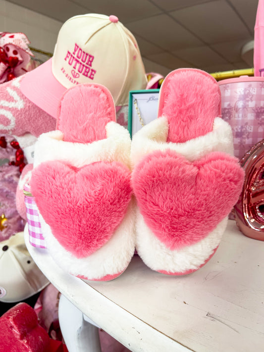 Puff Heart Slippers