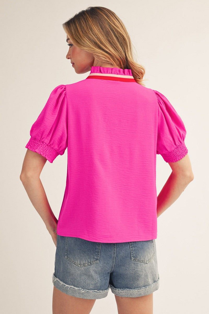 Kaylee Ruffled Neck Top