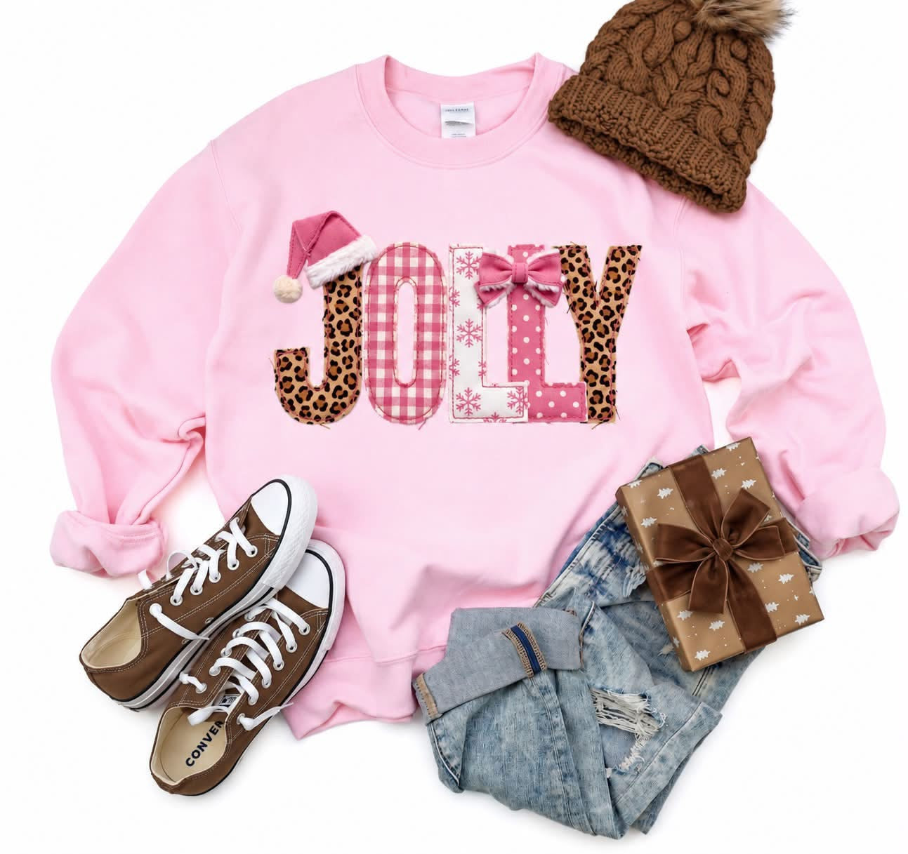 Jolly Leopard Pink Sweatshirt