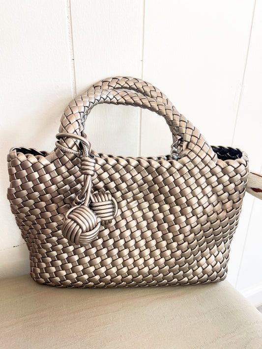 Woven Handheld Crossbody Tote