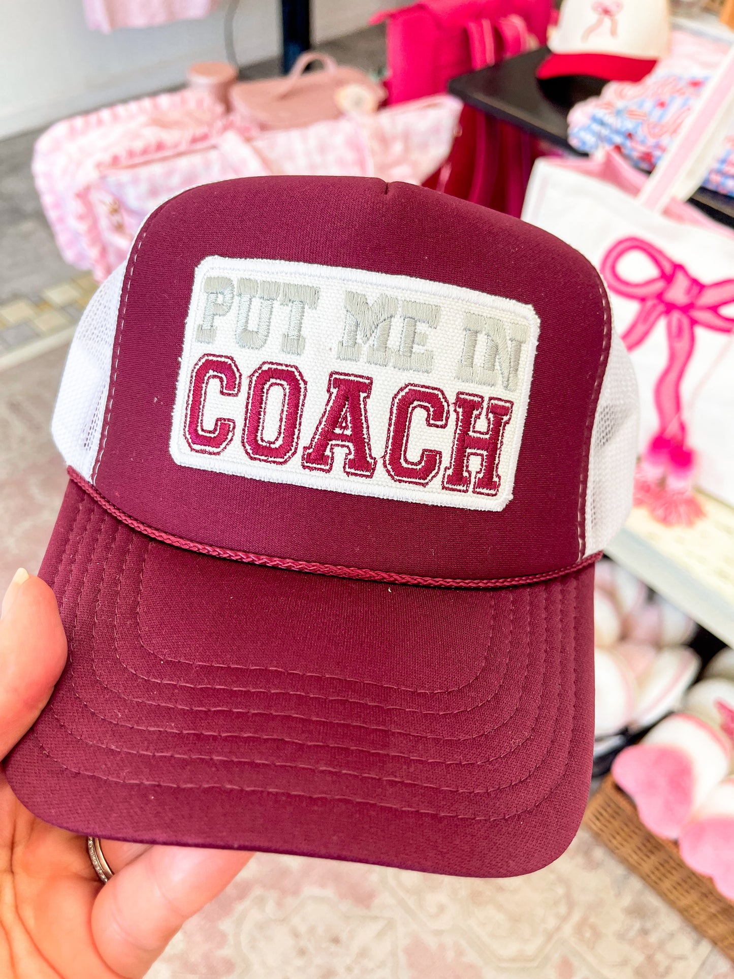 Put Me In Coach Trucker Hat