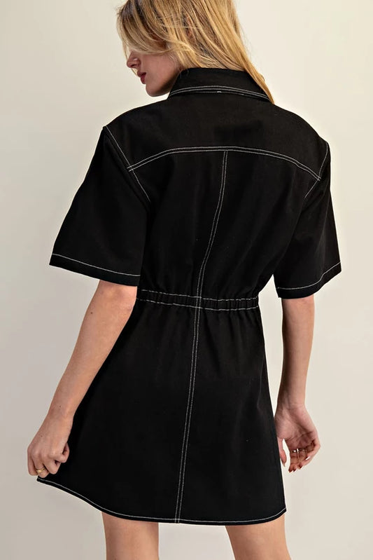 Button Down Mini Dress