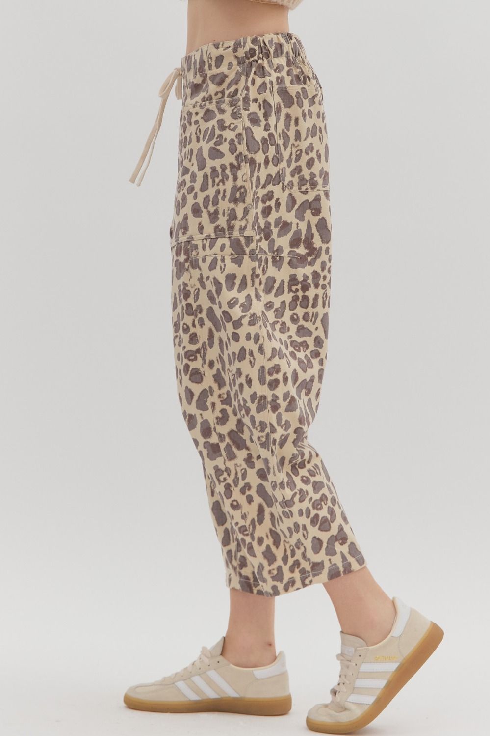 Animal Print Barrel Jean