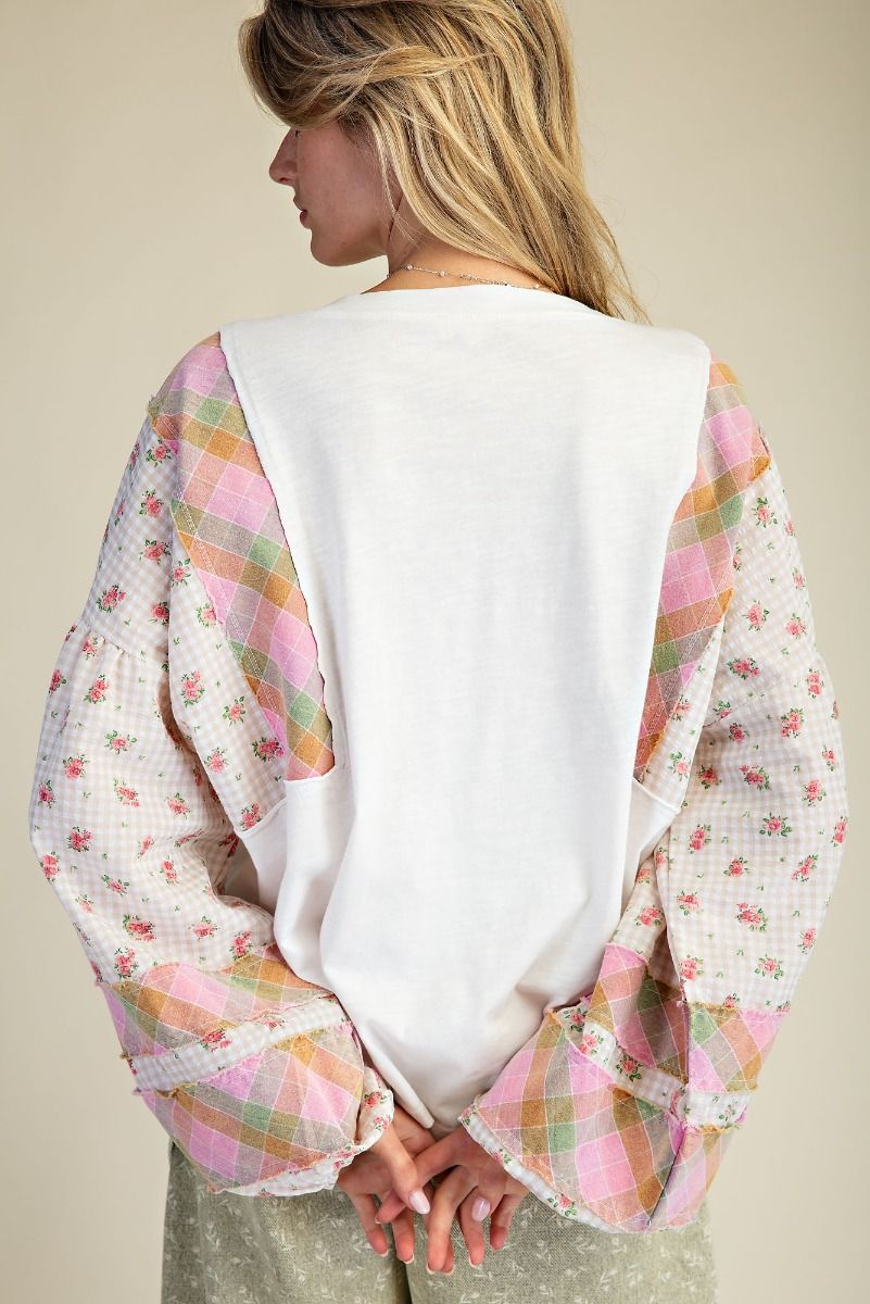 Mixed Print Floral Top