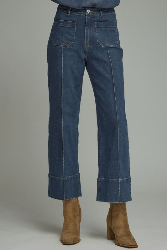 Front Seam Denim Jeans