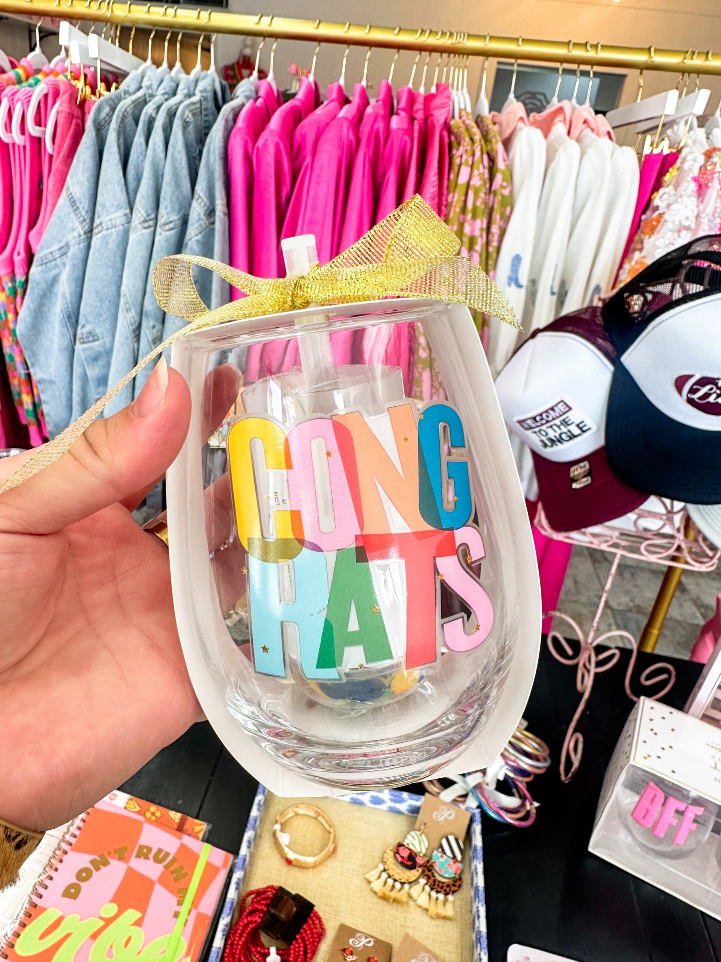 Congrats Wine Glass