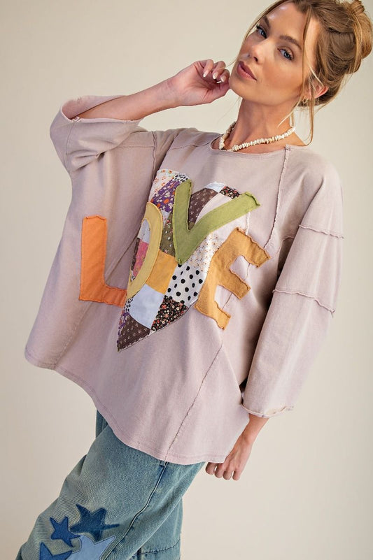 Love Patch Mineral Washed Top