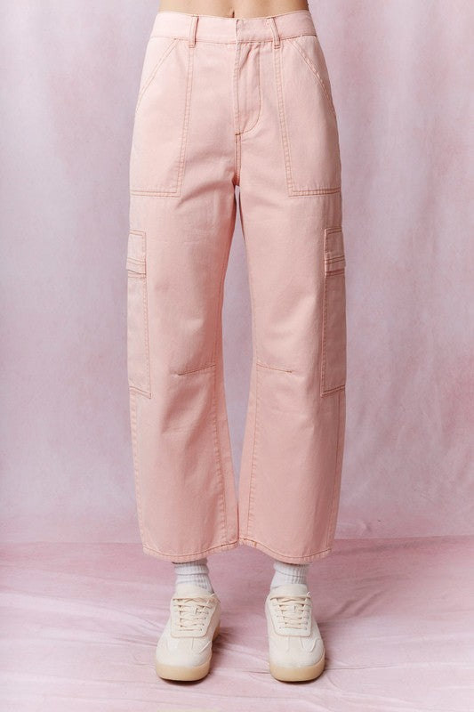 Pinky Cargo  Barrel Pant