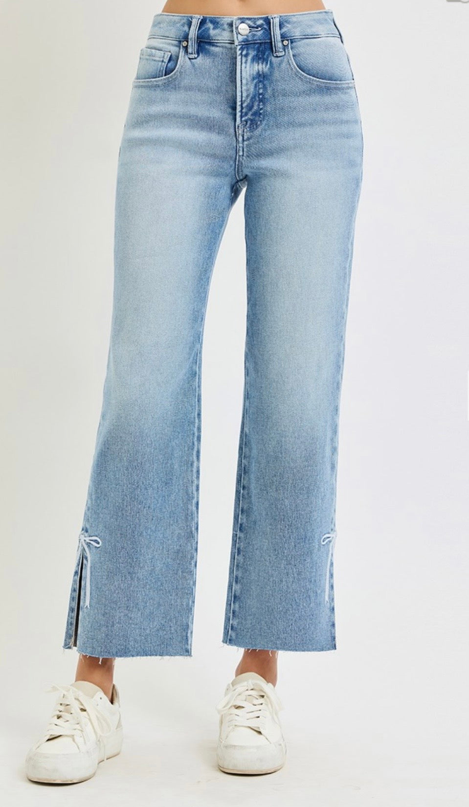 Risen Embroidered Bow Jeans