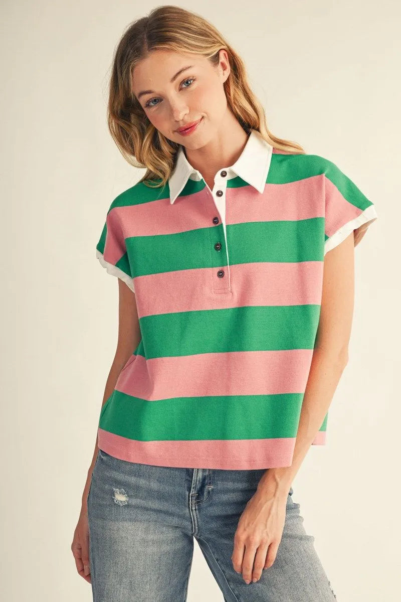 Rugby Stripe Top