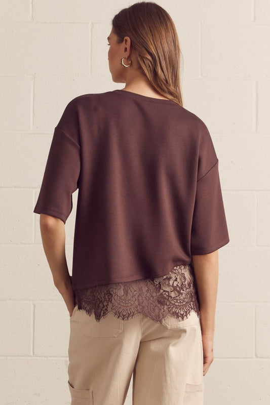 Scallop Lace Hem Top