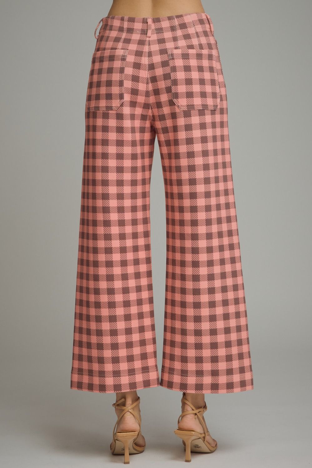 Gingham Wide Leg Pants