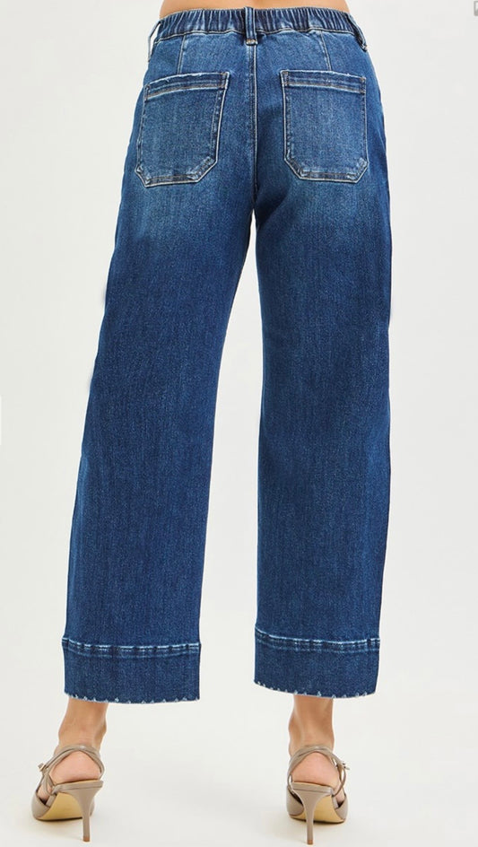 Risen Slouchy Cropped Barrel Jeans