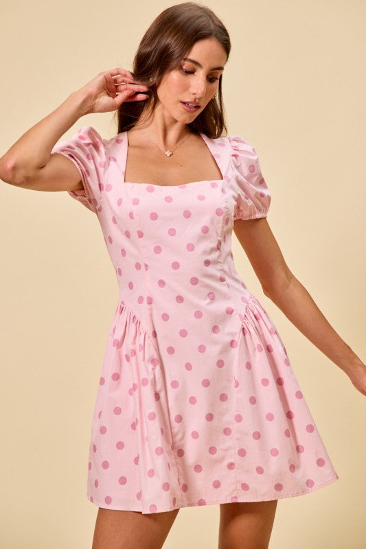 Polka Dot Flare Mini Dress