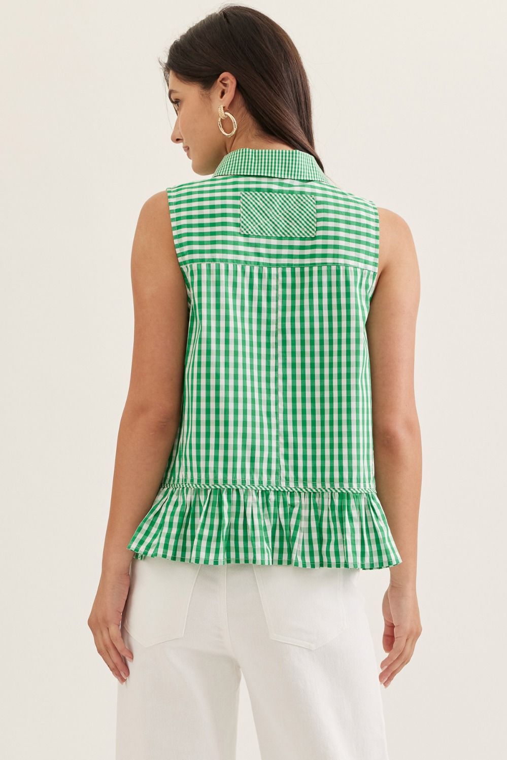 Gingham Sleeveless Top