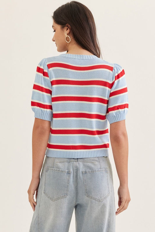 Americana Puff Sleeve Top