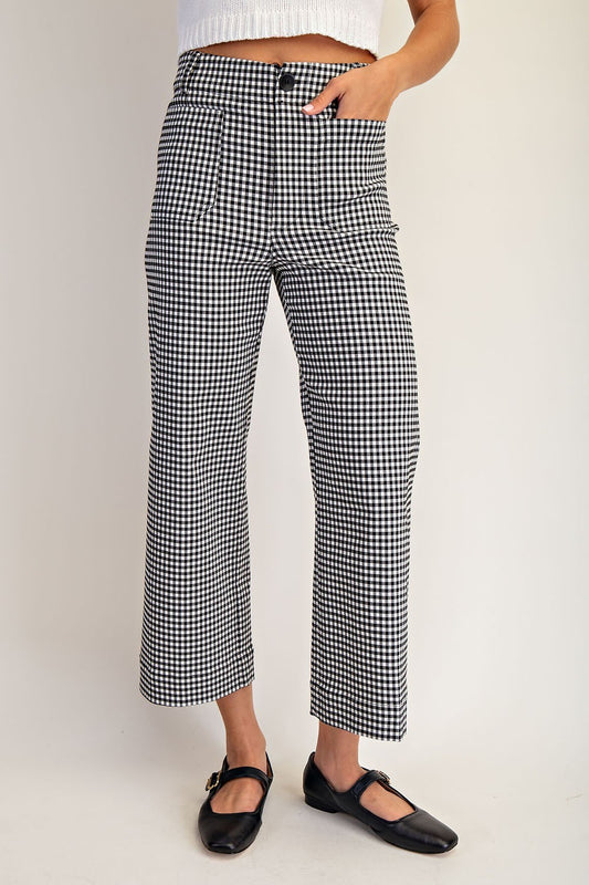 Gingham Patch Pocket Pants