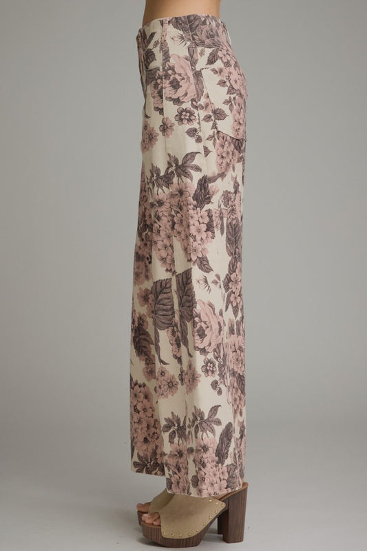 Floral Wide Leg Pants