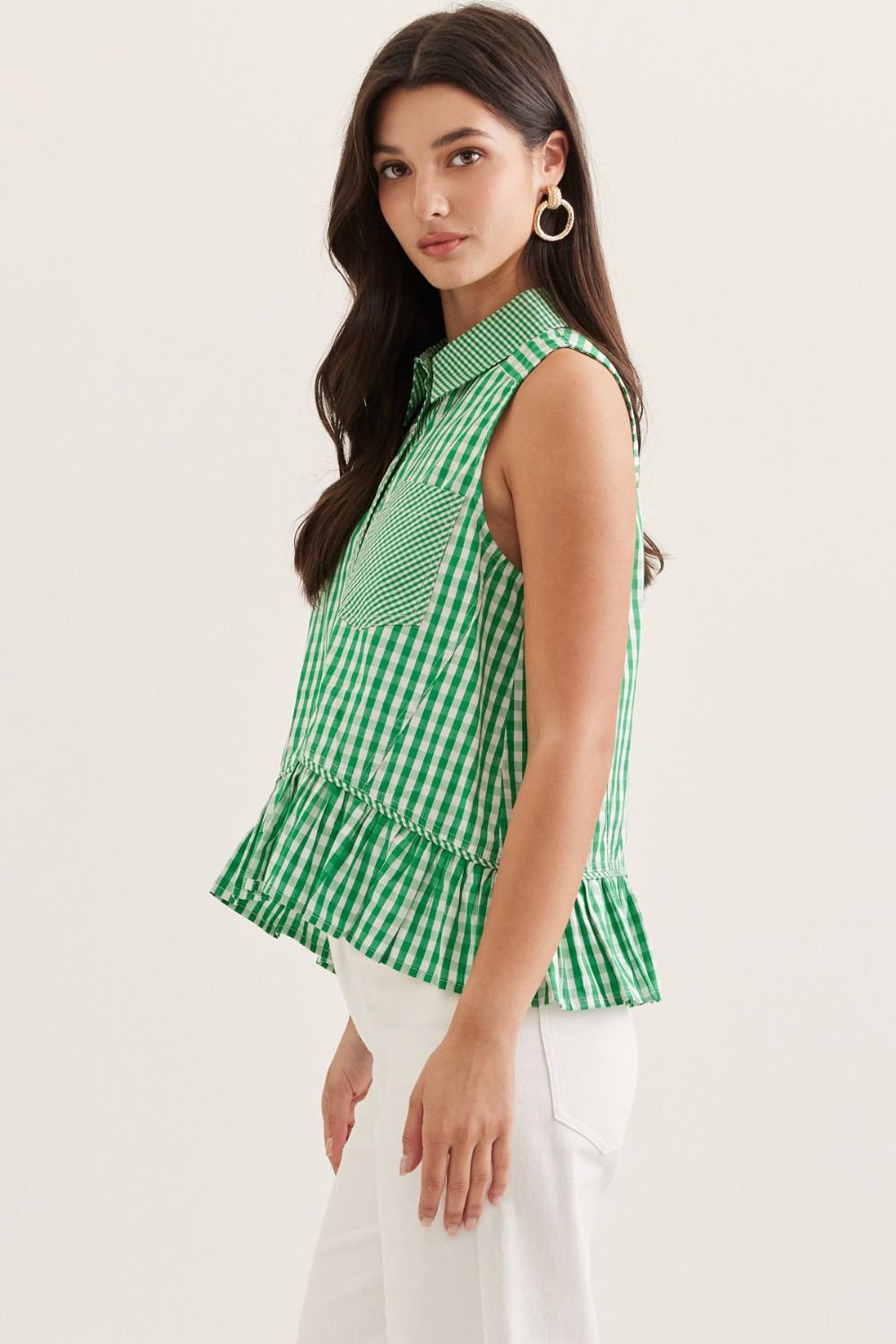 Gingham Sleeveless Top