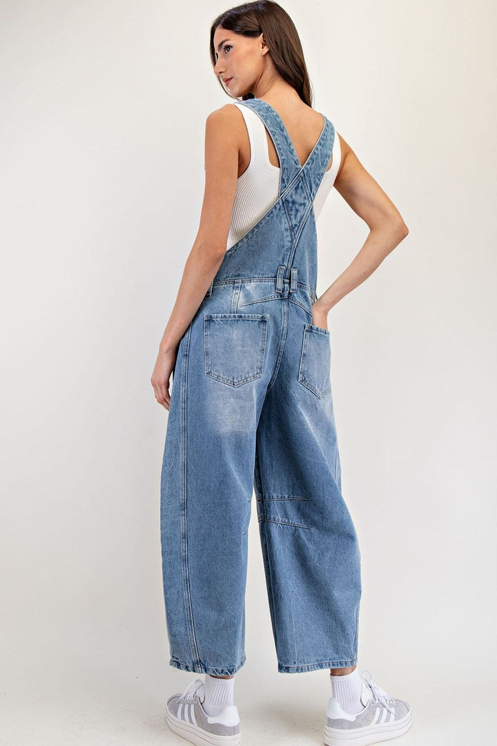 Mineral Washed Barrel Overalls