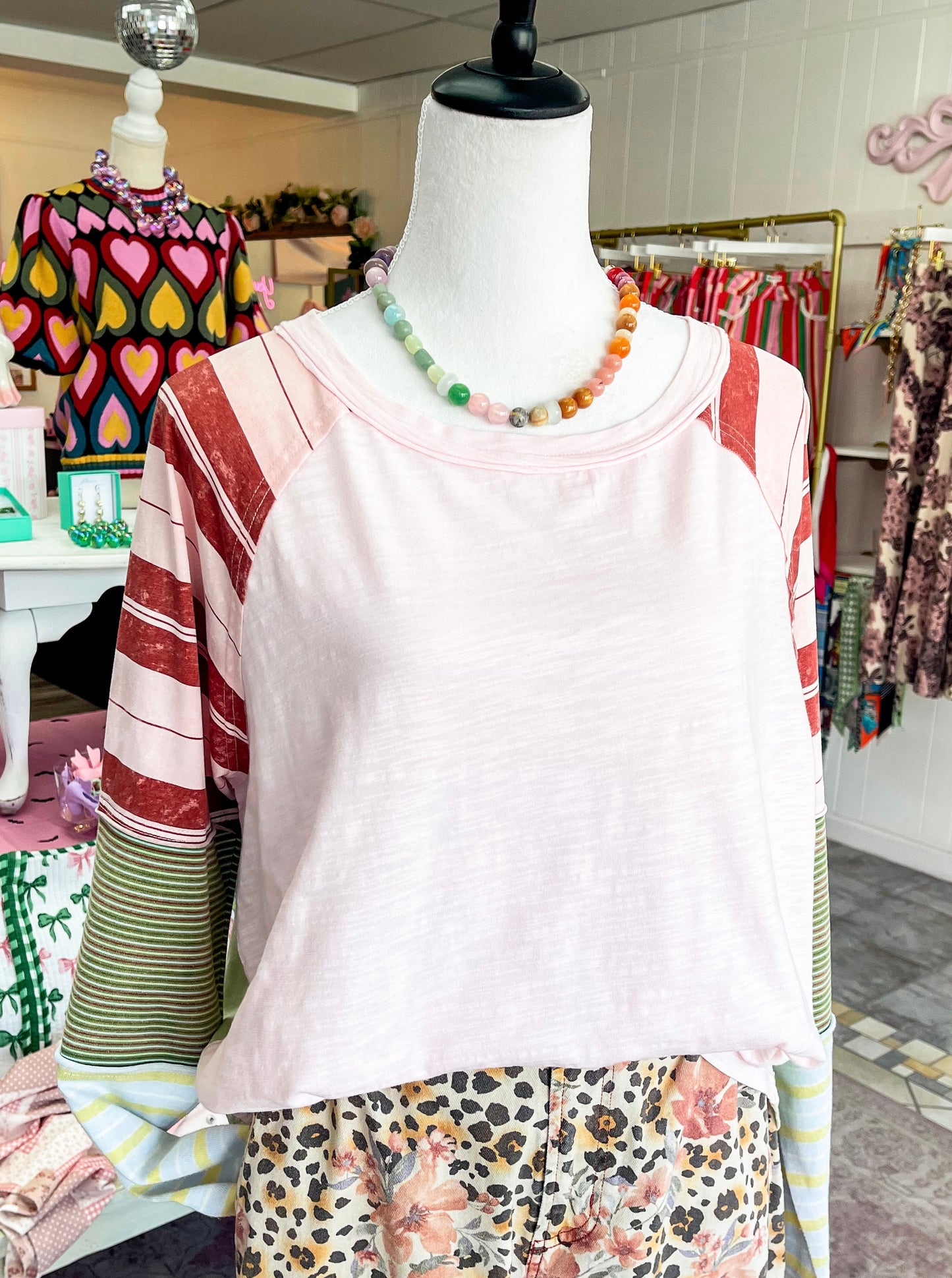 Mixed Stripe Top