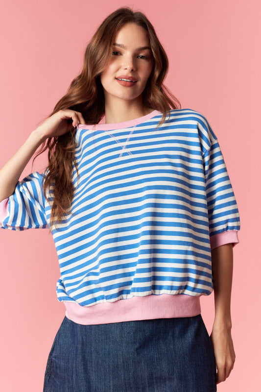 Stripe French Terry Top
