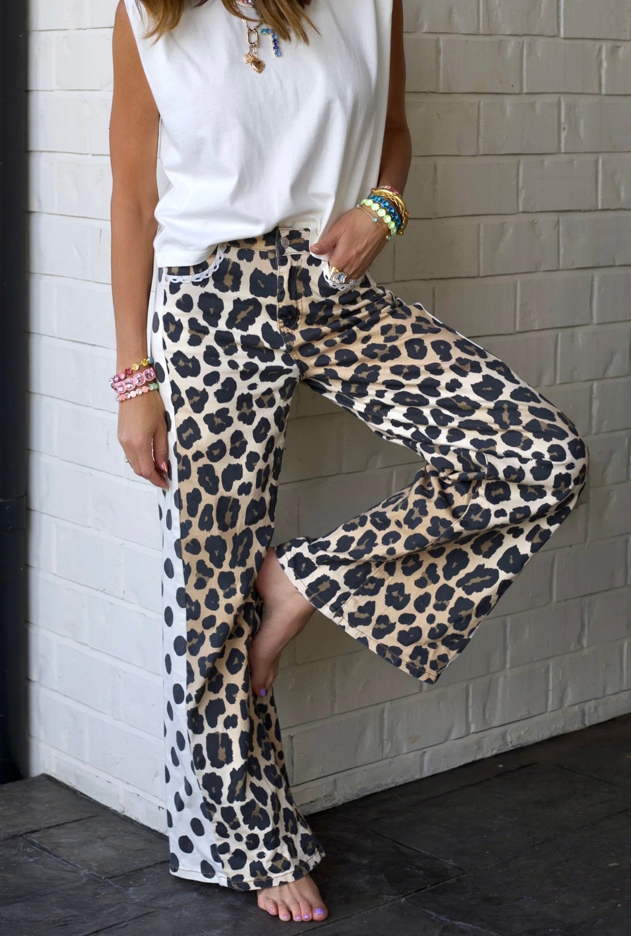 Spot On Leopard Denim Pants