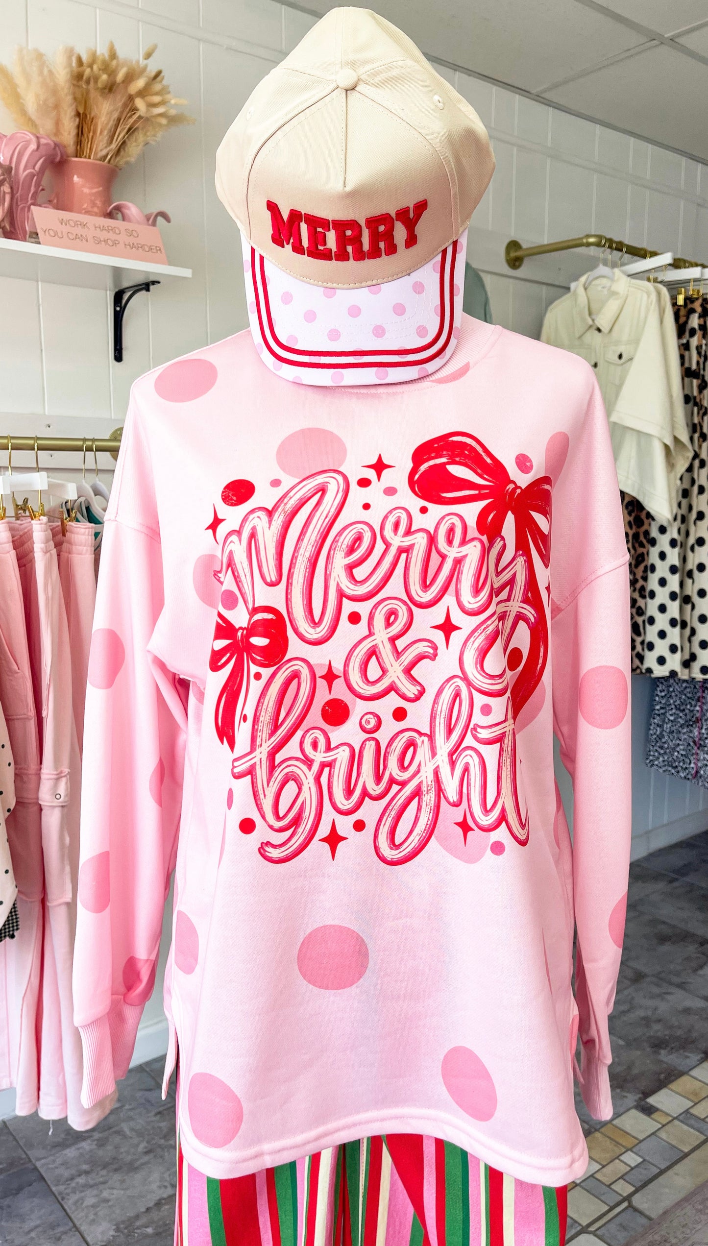 Merry and Bright Mockneck Sweatshirt