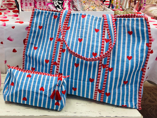 Sweet On You Tote and Cosmetic Bag Set