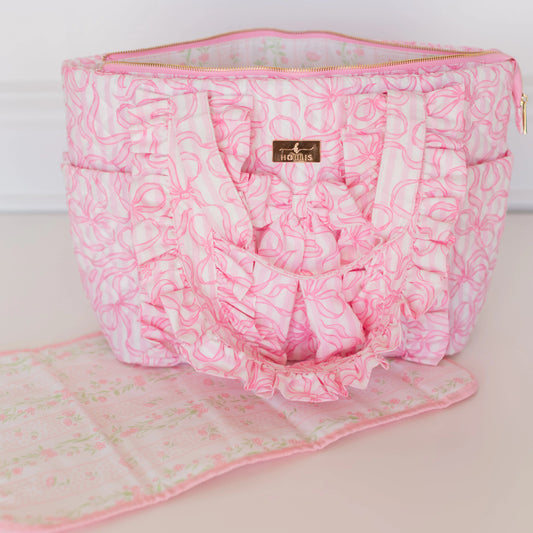 Hollis Quilted Coquette Diaper Bag