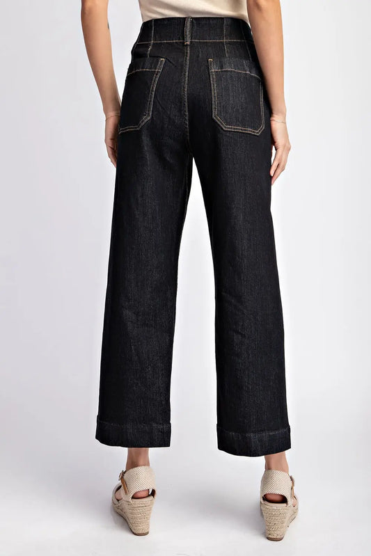 Cropped Straight Leg Pants