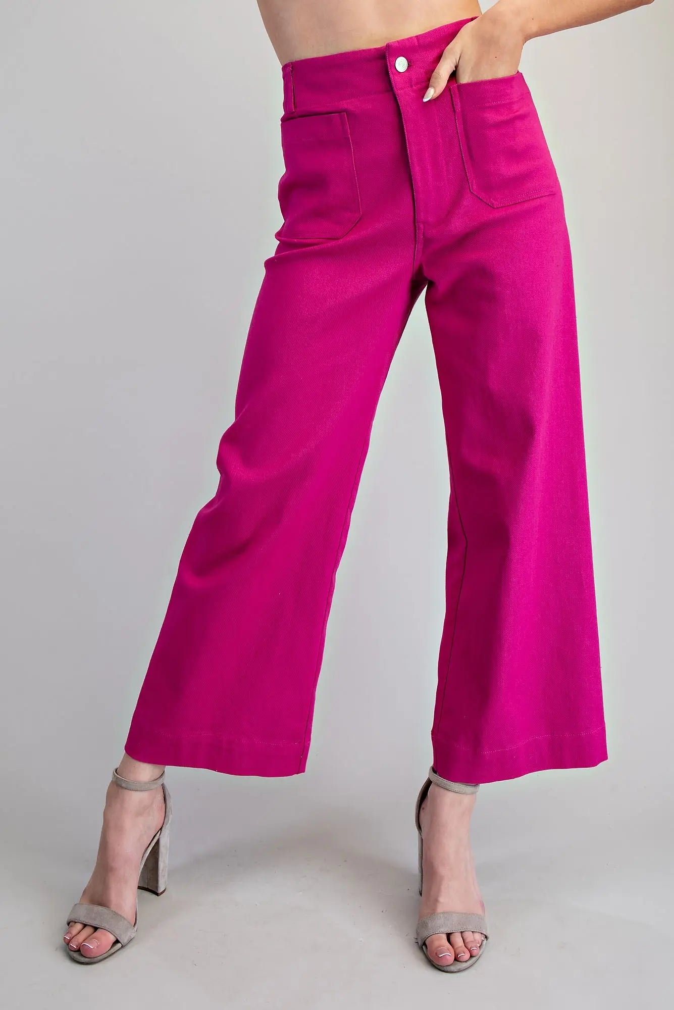 Washed Wide Leg Pants