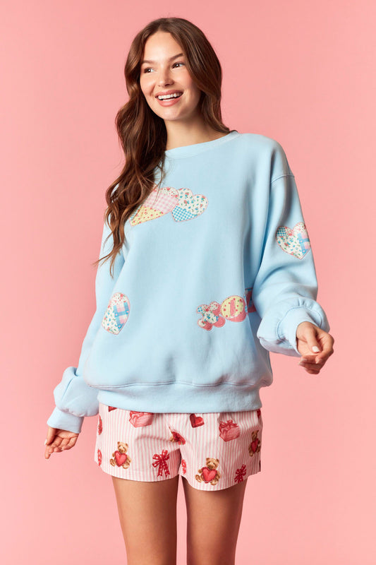 Patchwork XOXO Sweatshirt