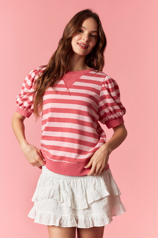 Stripe French Terry Top