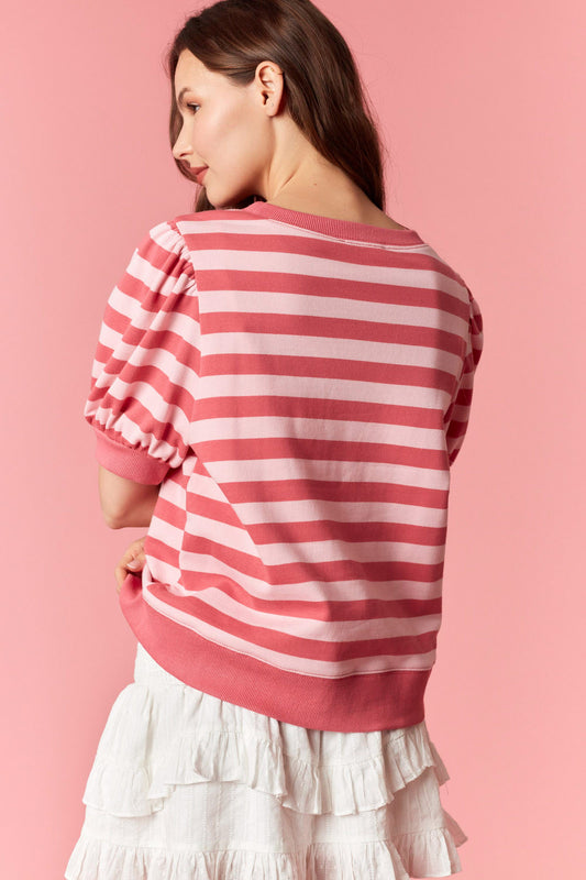Stripe French Terry Top
