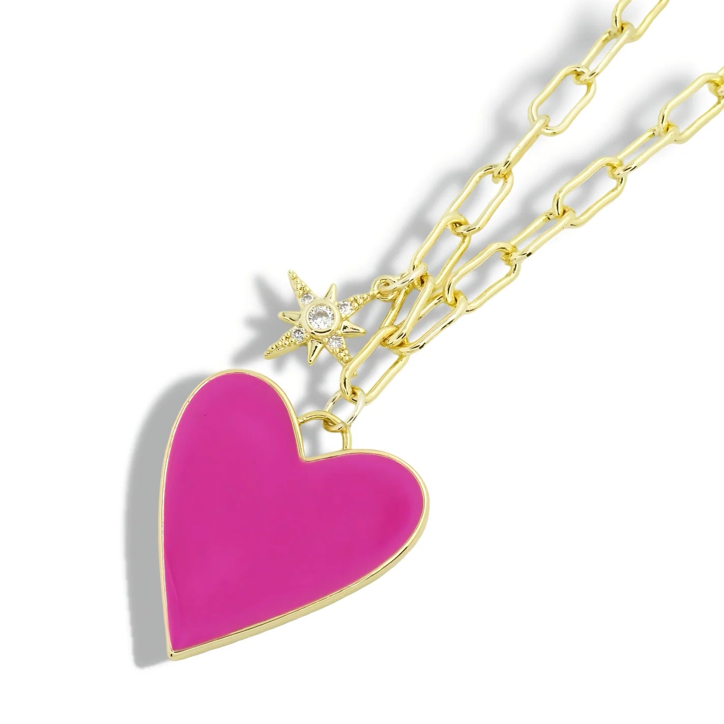 Enamel Heart Necklace
