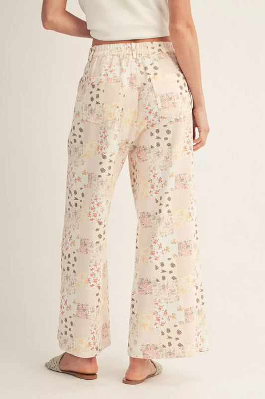 Patchwork Print Pants
