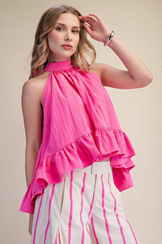 Halter Neck Back Tie Top