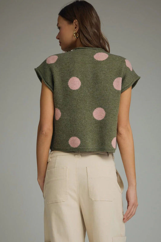 Polka Dot Sweater Top